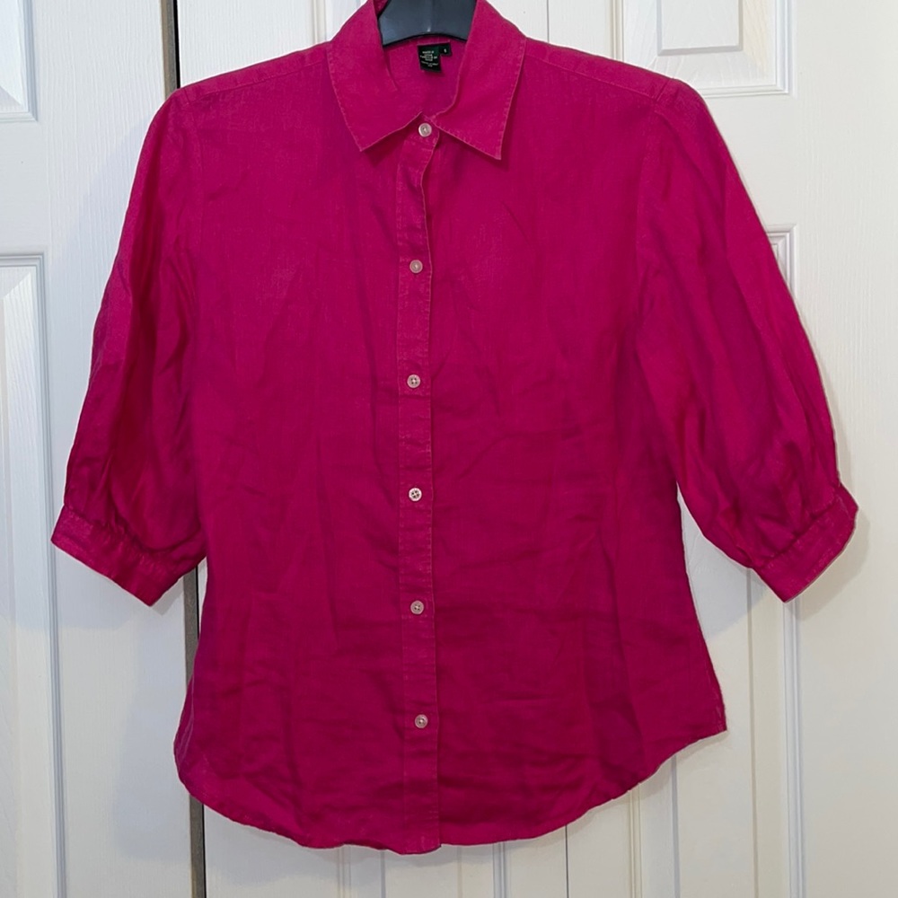 Lauren Ralph Lauren Fuchsia Button-Up Shirt